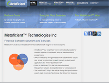 Tablet Screenshot of metaficient.com